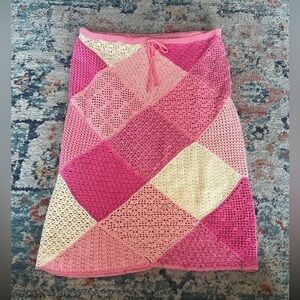 Anthropologie Beth Bowley crochet midi skirt large